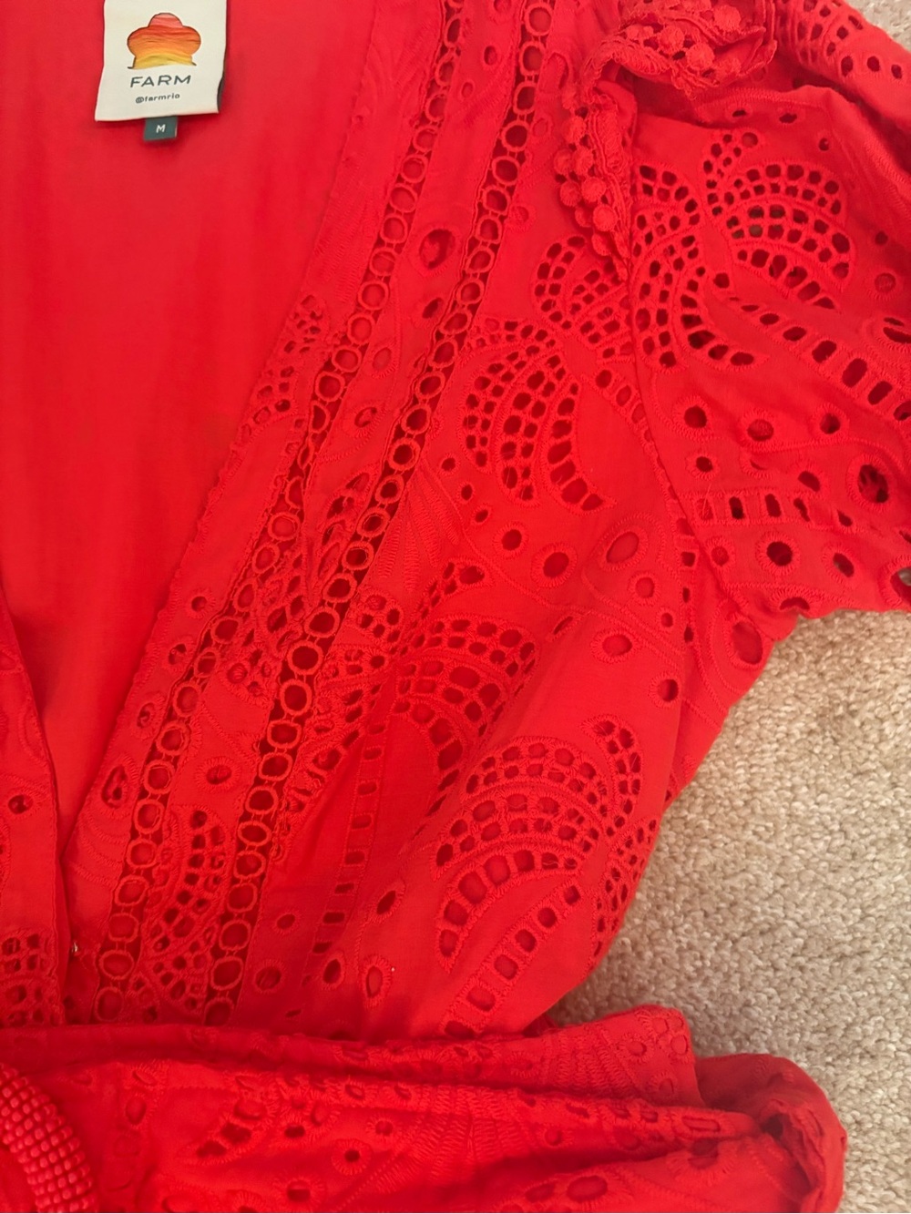Farm Rio Red Size M romper - Picture 3 of 10